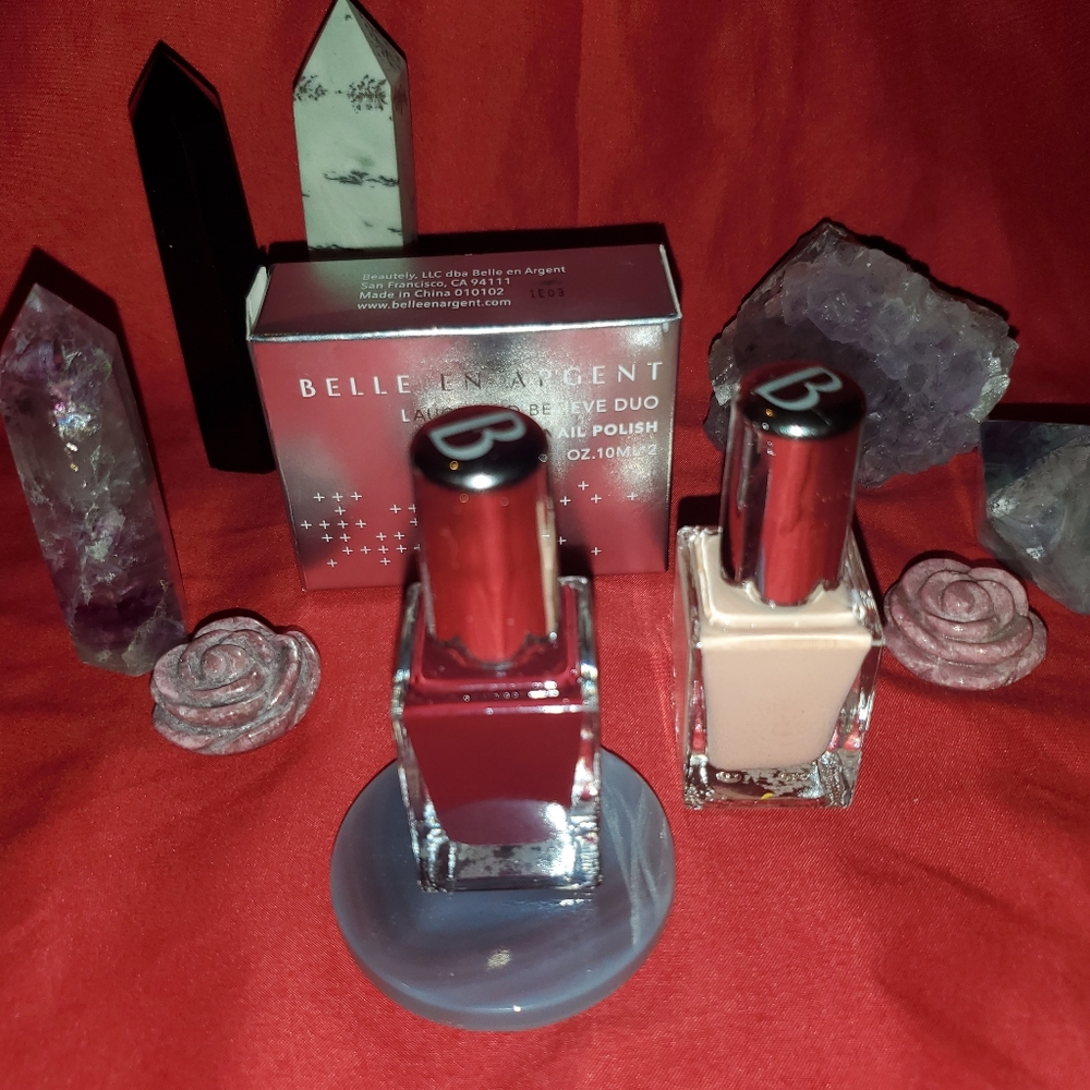 NIB Belle En Argent Nail Duo in Laugh and Believe
